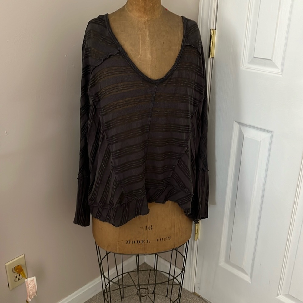 Free people gray slouchy sweater size S